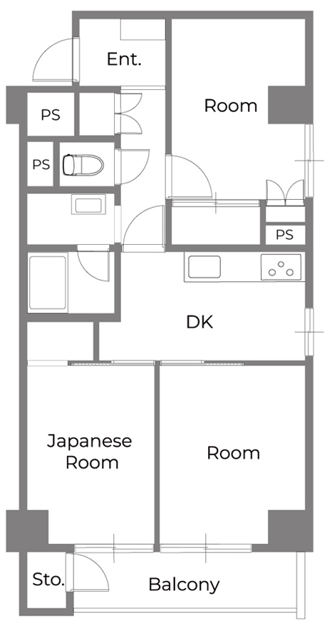 リノベーション前の間取り/千葉のリノベーション