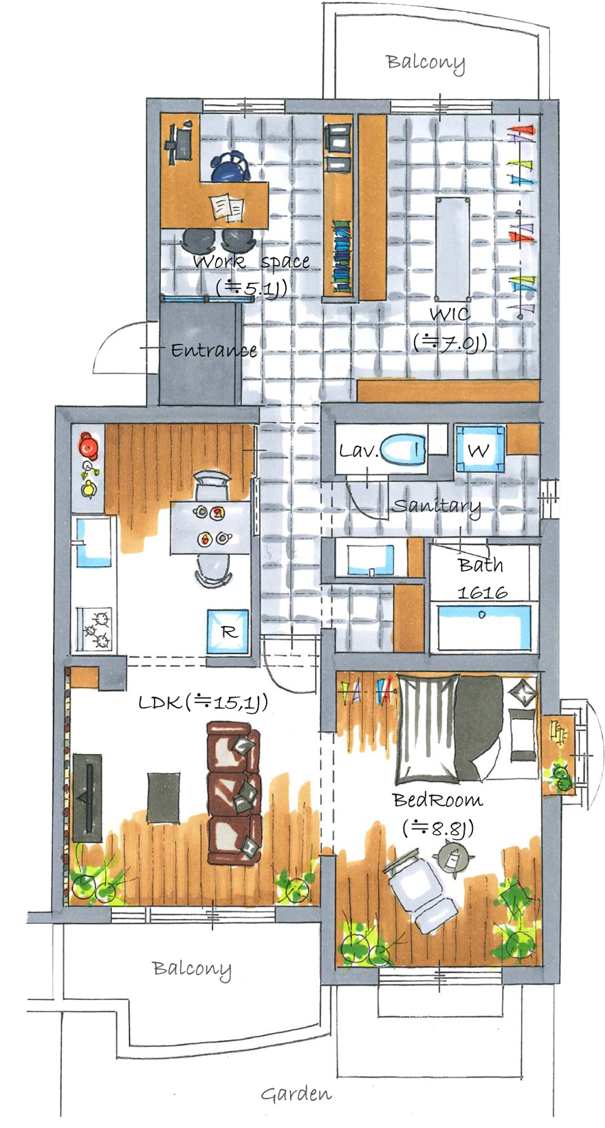 40代・一人暮らし男女の理想の部屋｜千葉の一人暮らしのためのリノベーション実例｜be naked