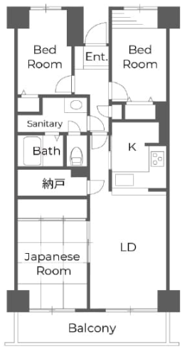 70㎡を自分専用の1LDKにカスタマイズした間取り