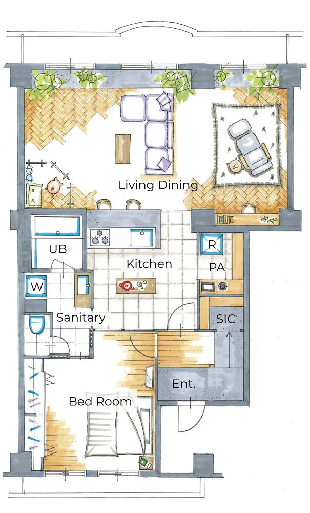 40代・一人暮らし男女の理想の部屋｜千葉の一人暮らしのためのリノベーション実例｜be naked