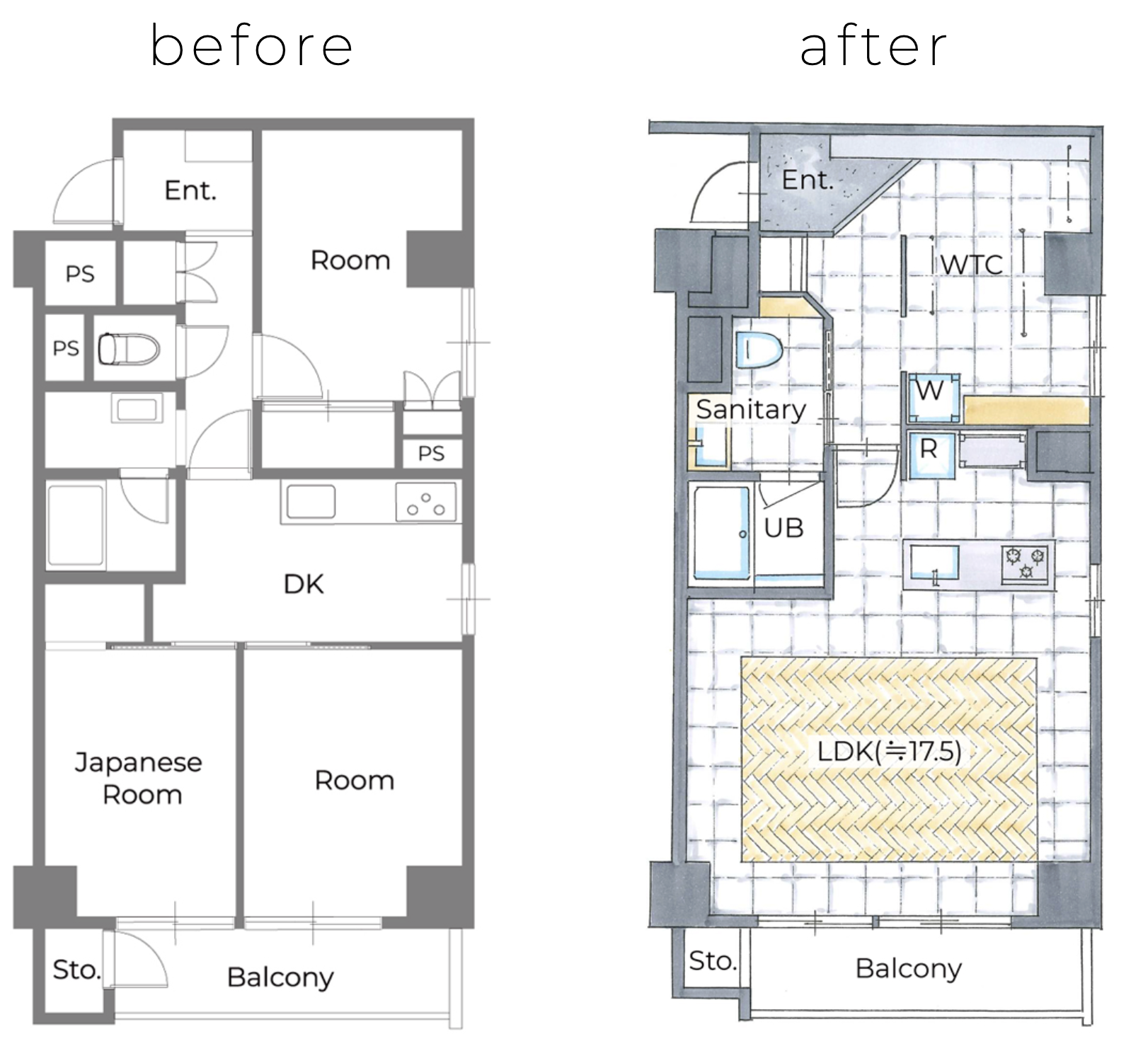 間取り｜アフター｜works04-思い立った今がその時。-まるで画廊のような住まい。